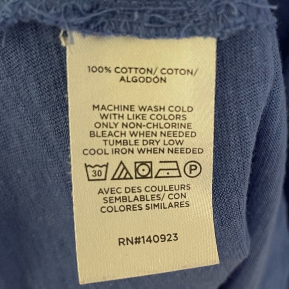 LOFT Blue Petite Everyday Crew Tee, Relaxed Short Sleeve T Shirt 100% Cotton - Picture 5 of 7